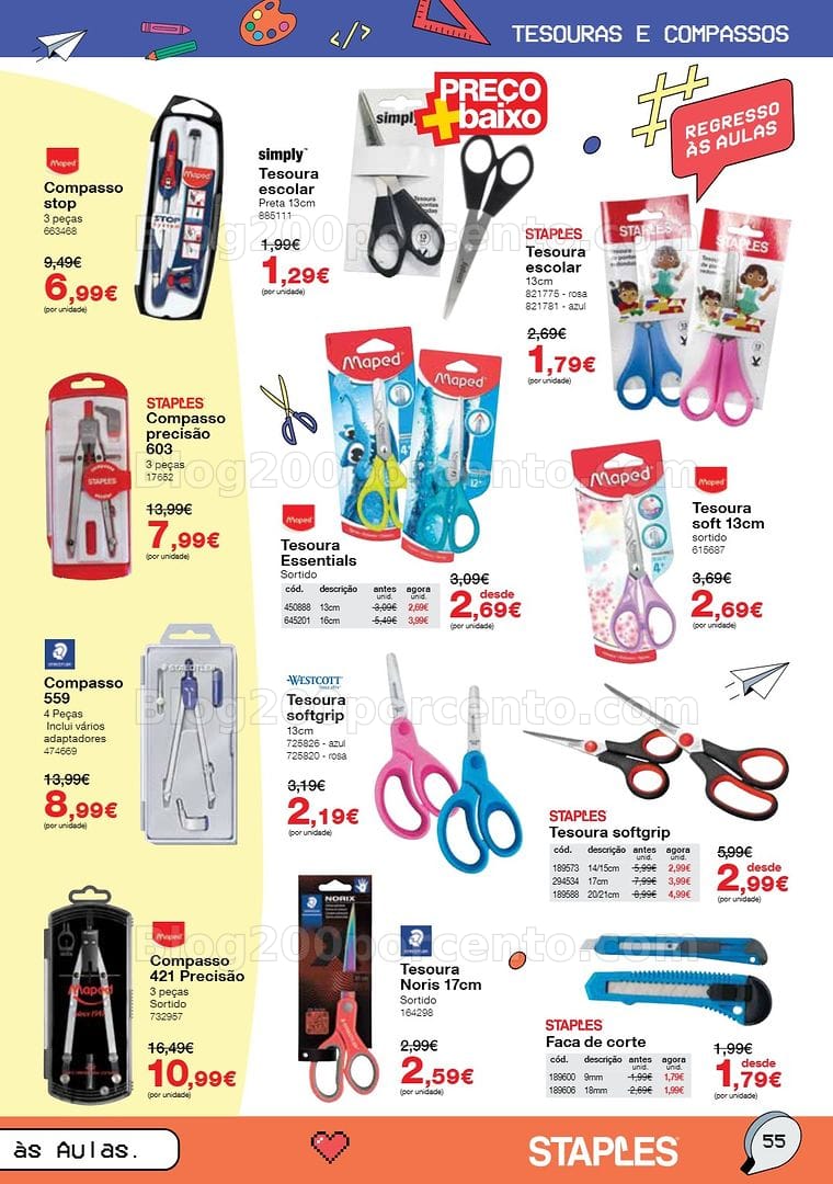 Antevisão Folheto STAPLES Regresso às Aulas Promoções de 17 agosto a 30 setembro